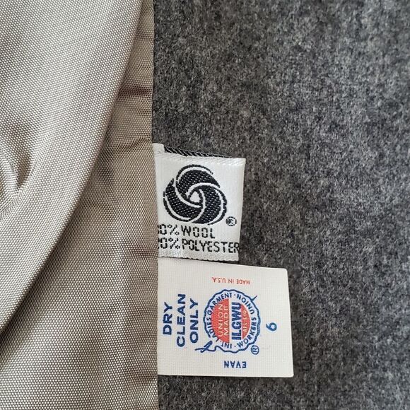Evan Picone ILGWU 100% Wool Gray Blazer Sz 6 - Picture 17 of 17